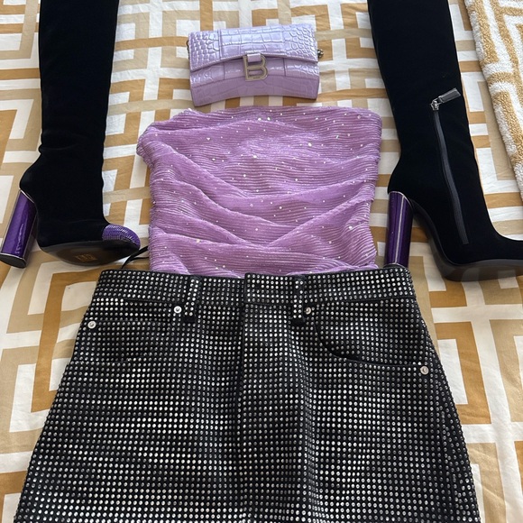 Tom Ford Black and Purple Heeled Boots - Picture 12 of 12